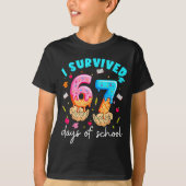Teacher I Survived 67 Days Of School Funny Meme Ba Tシャツ (正面)