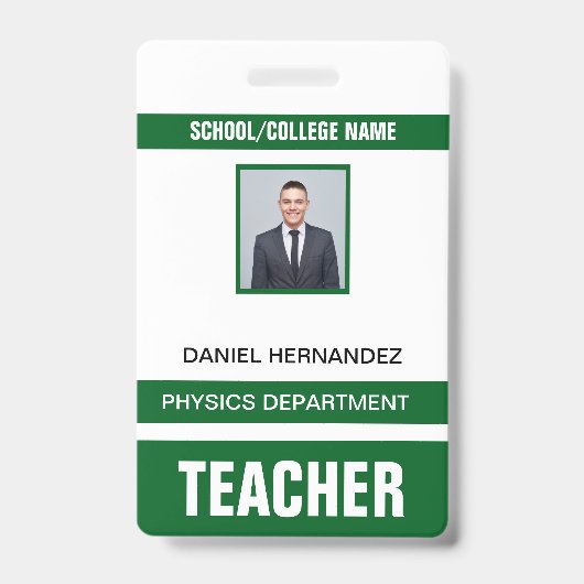 Teacher ID Card バッジ (正面)