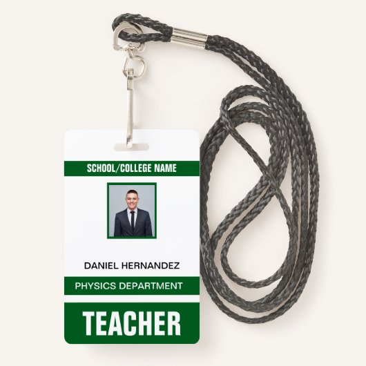 Teacher ID Card  バッジ (正面ランヤード)