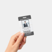 Teacher ID Card Name School Template Photo Badge  バッジ (手持ち)