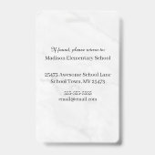 Teacher ID Card Name School Template Photo Badge  バッジ (裏面)