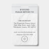 Teacher ID Card Name School Template Photo Badge  バッジ (裏面)