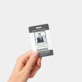 Teacher ID Card Name School Template Photo Badge  バッジ (手持ち)