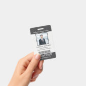 Teacher ID Card Name School Template Photo Badge  バッジ (手持ち)