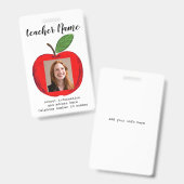 Teacher ID school teacher school photo Badge バッジ (正面＆裏面)