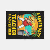 Teacher Legend Has Retired 2025 Happy Retirement P フリースブランケット (正面(横))