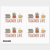 Teacher Life 長方形シール (シート)