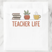 Teacher Life 長方形シール (バッグ)