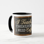 Teacher Life Chalkboard Coffee マグカップ (正面左)