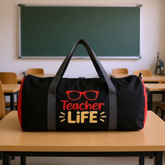 Teacher Life Glasses ダッフルバッグ