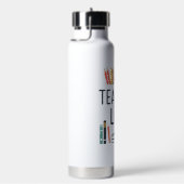 Teacher Life Modern Typography Design ウォーターボトル (右面)