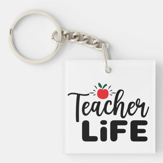 Teacher Life Wordart キーホルダー (正面)