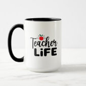 Teacher Life Wordart マグカップ (左)