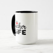 Teacher Life Wordart マグカップ (正面左)