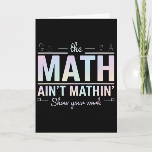 Teacher Math Ain't Mathin' 面白い数学教師 カード (正面)