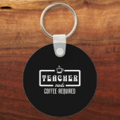 Teacher Mode コーヒー必須 - 面白い教育者 コーヒー キーホルダー (正面)