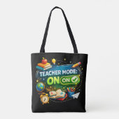 Teacher Mode: ON – かわいい教室デザイン トートバッグ (裏面)