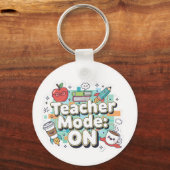 Teacher Mode: ON – Cute Funny Teacher Back to Scho キーホルダー (正面)