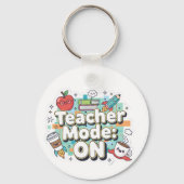 Teacher Mode: ON – Cute Funny Teacher Back to Scho キーホルダー (裏面)