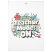 Teacher Mode: ON – Cute Funny Teacher Back to Scho クリップボード (裏面)
