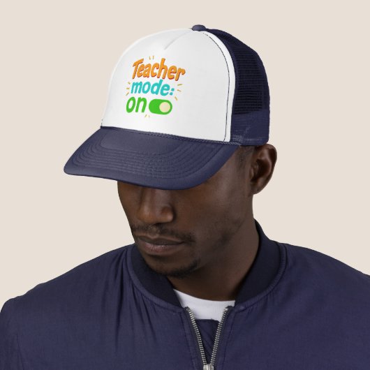 "Teacher Mode On" Embroidered Cap – Funny Teacher  キャップ (インサイチュ)