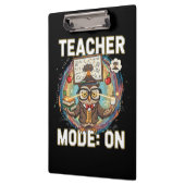 Teacher Mode: ON – Funny Owl Teacher Design クリップボード (左)