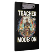 Teacher Mode: ON – Funny Owl Teacher Design クリップボード (右)