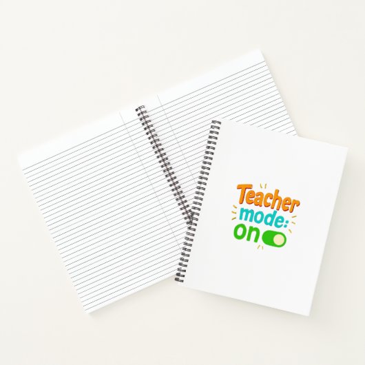 Teacher Mode On Notebook – Funny Spiral Journal fo ノートブック (内部)