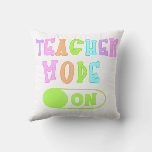 Teacher Mode On Pillow クッション (裏面)