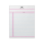 Teacher Monogram Daily To Do List Notepad ノートパッド (回転)