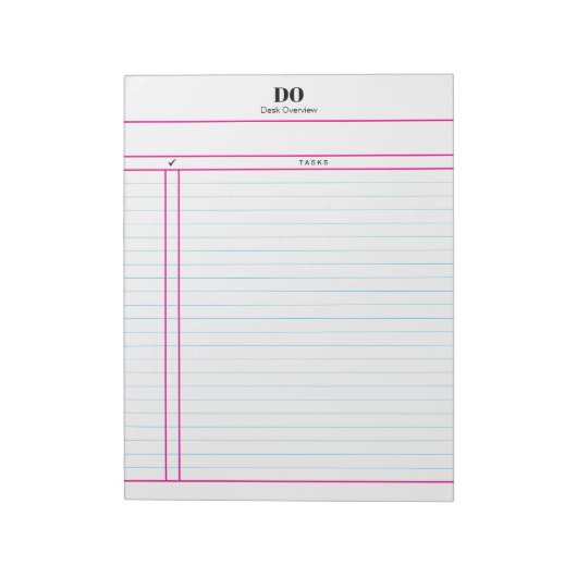 Teacher Monogram Daily To Do List Notepad ノートパッド (回転)