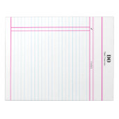Teacher Monogram Daily To Do List Notepad ノートパッド (正面)
