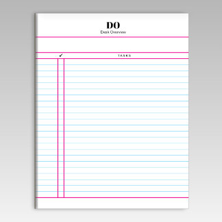 Teacher Monogram Daily To Do List Notepad ノートパッド