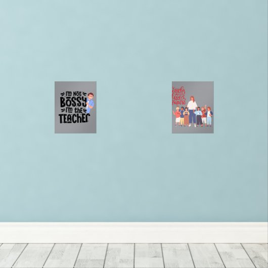Teacher Motivational Quote poster Wall art (ウッドフロア)