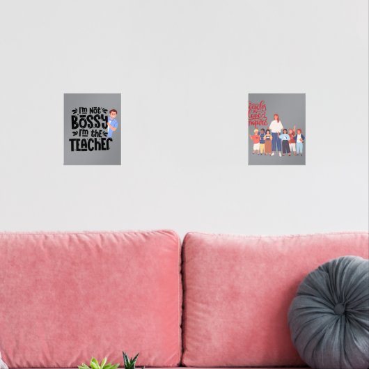 Teacher Motivational Quote poster Wall art (リビング)