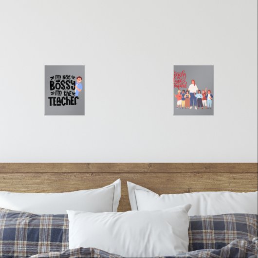 Teacher Motivational Quote poster Wall art (寝室)