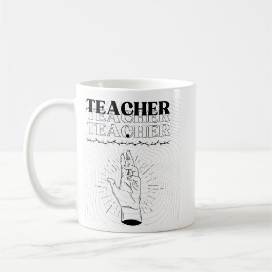 Teacher Mug – Ceramic Coffee Mug  コーヒーマグカップ (左)