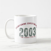 Teacher Mug - Championing education Since 2003 コーヒーマグカップ (左)