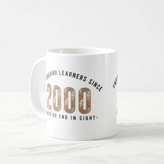 Teacher Mug - Empowering Learners since 2000  コーヒーマグカップ (正面左)