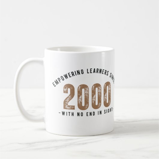 Teacher Mug - Empowering Learners since 2000  コーヒーマグカップ (左)