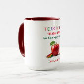 Teacher Mug Gift – Thank You Message マグカップ (正面左)