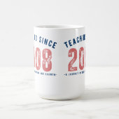 Teacher mug | Teaching since 2008 コーヒーマグカップ (中央)