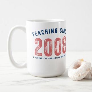 Teacher mug | Teaching since 2008 コーヒーマグカップ