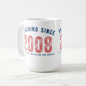 Teacher mug | Teaching since 2008 コーヒーマグカップ (正面左)
