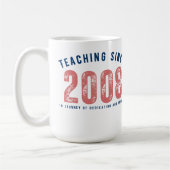 Teacher mug | Teaching since 2008 コーヒーマグカップ (左)