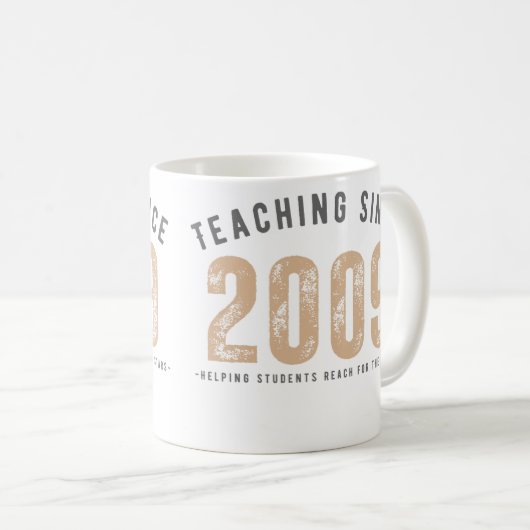 Teacher Mug | Teaching Since 2009 コーヒーマグカップ (正面右)