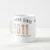 Teacher mug | Teaching since 2011 コーヒーマグカップ (正面左)