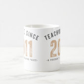 Teacher mug | Teaching since 2011 コーヒーマグカップ (中央)