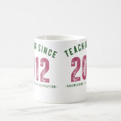 Teacher mug | Teaching Since 2012 コーヒーマグカップ (中央)