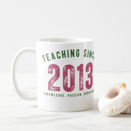 Teacher mug | Teaching Since 2013 コーヒーマグカップ